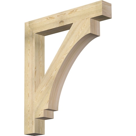 Ekena Millwork Imperial Block Rough Sawn Bracket, Douglas Fir, 6"W x 42"D x 48"H BKT06X42X48IMP05RDF